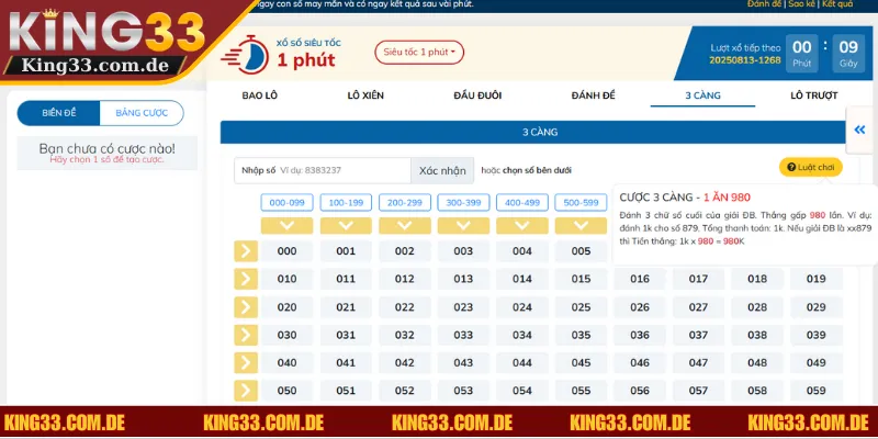 Sảnh có nhiều kiểu cược với mức ăn cực hấp dẫn